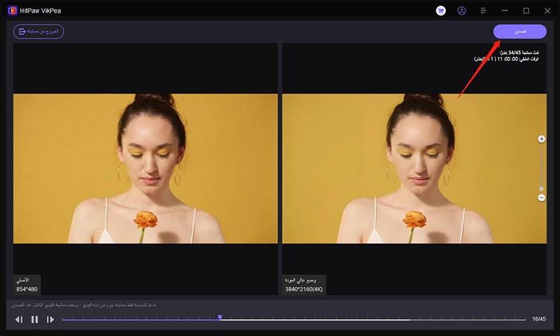 hitpaw video enhanced
