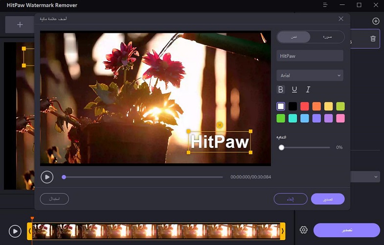 HitPaw Watermark Remover add watermark to video