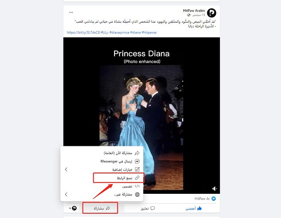 رابط فيديو فيس بوك