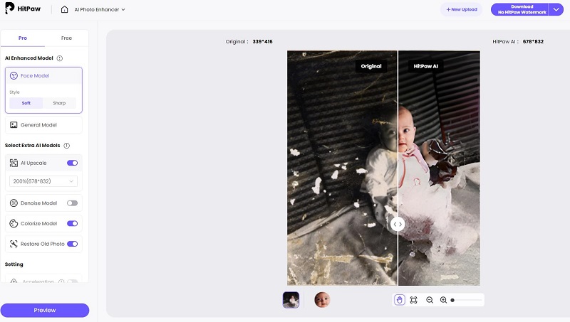 vanceai is an ai photo restoration online free tool