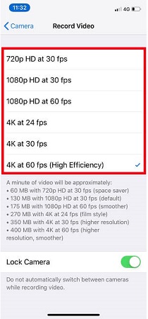 resolution selection