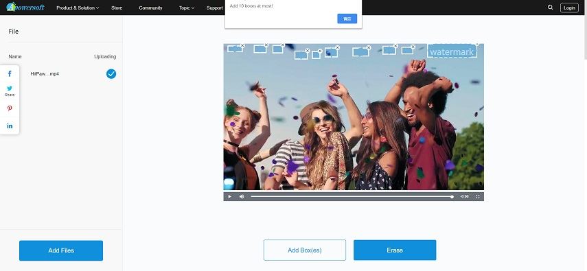 علامة مائية على الإنترنت apowersoft