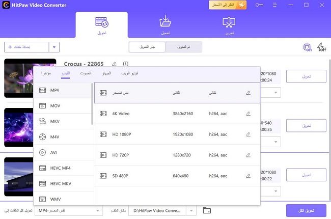 YouTube mp4 converter – select an output format