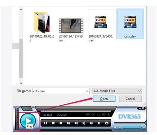 dvr365 مشغل صيغة dav