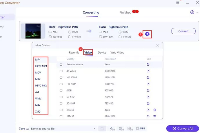 easeus convert video