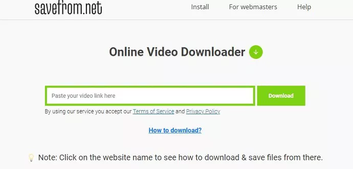 savefrome convert video